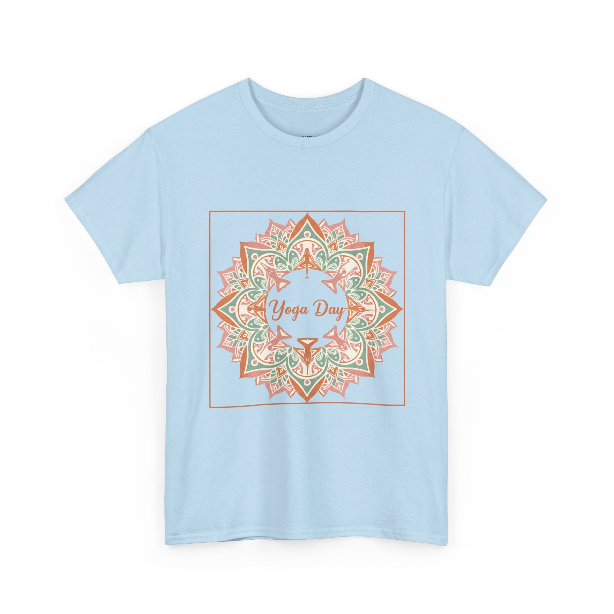 Yoga Day Mandala T-Shirt — Floral Spiritual Yoga Tee