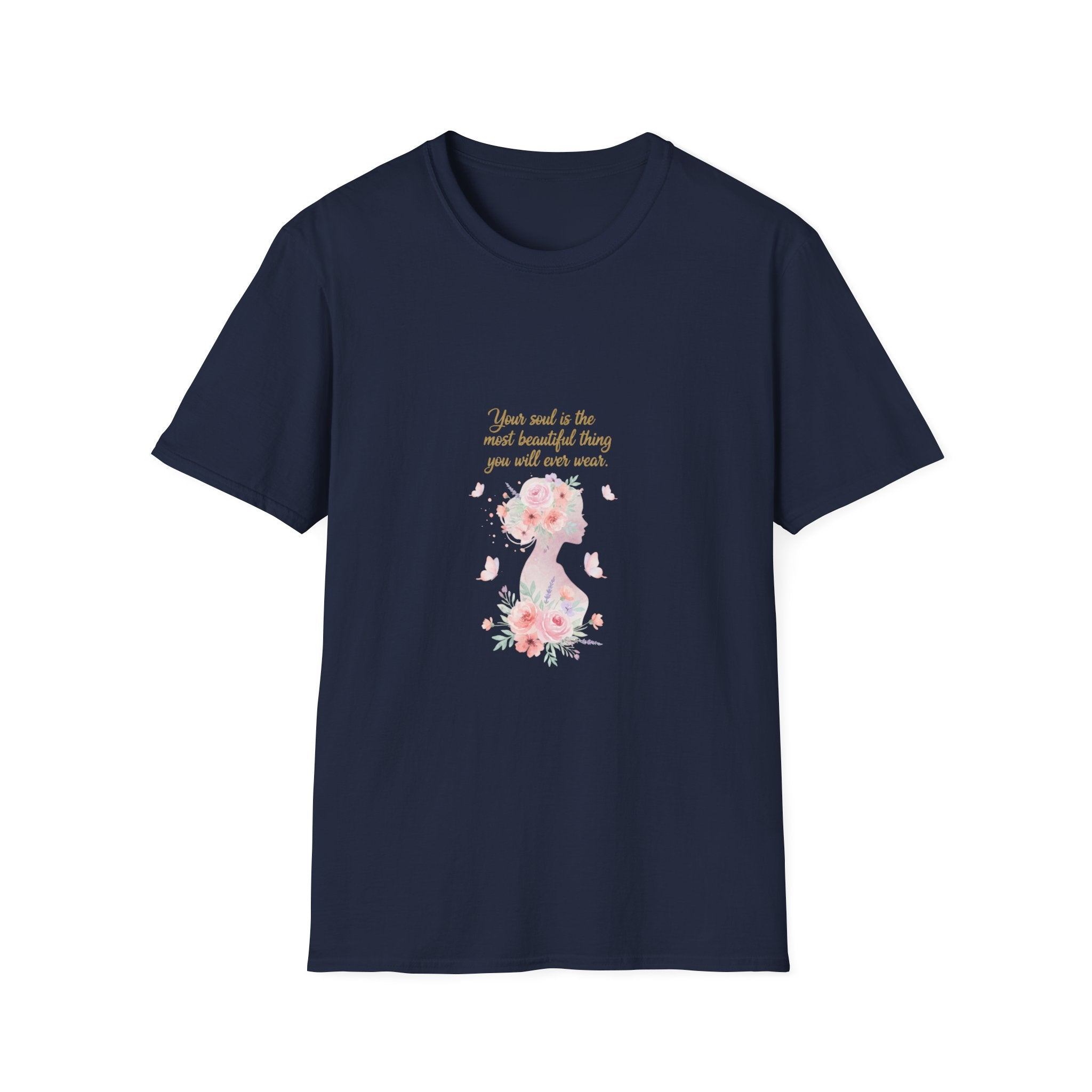 Floral Angel Tee | DTG Printed Women's Inspirational Graphic T-Shirt